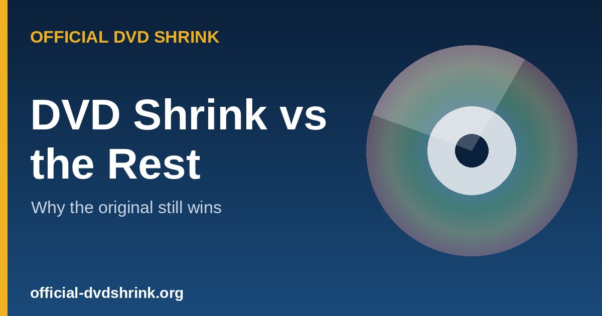 DVD Shrink compared with other DVD rippers