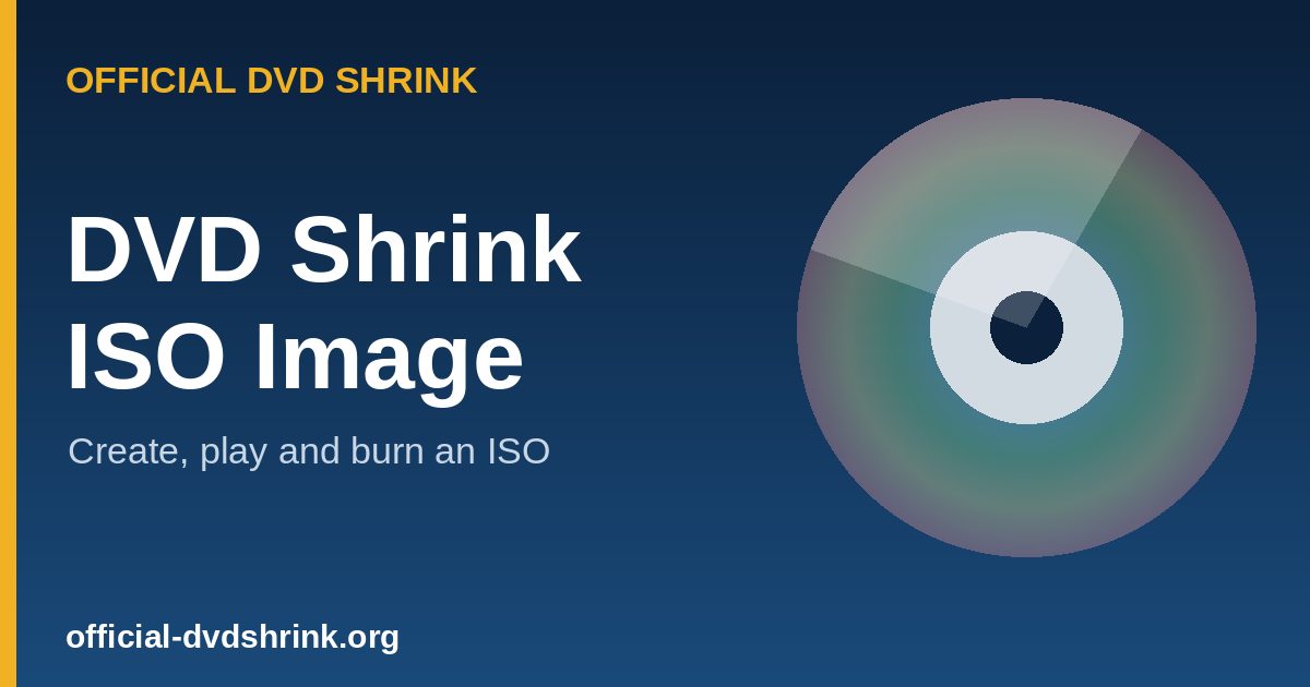 Create a DVD ISO image with DVD Shrink