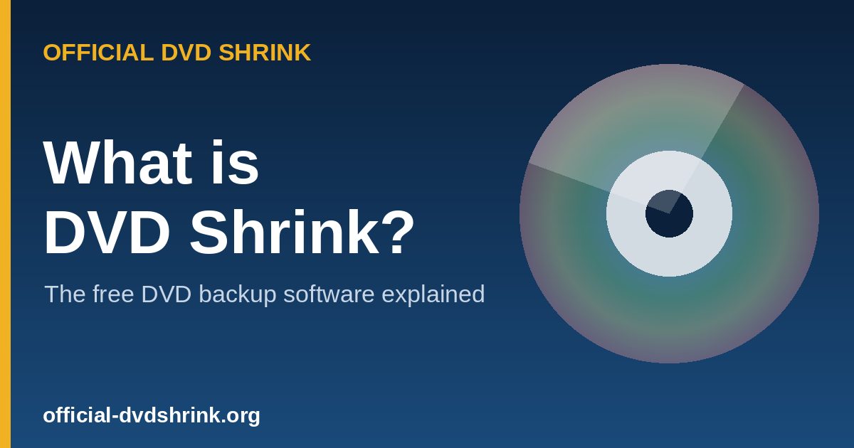 What is DVD Shrink software interface